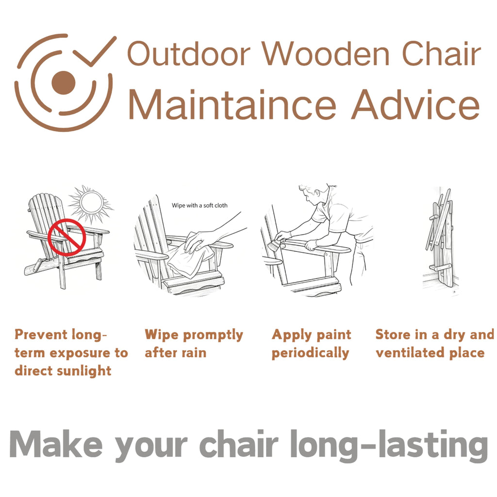 100 lbs Capacity Solid Wood Adirondack Chair F858945