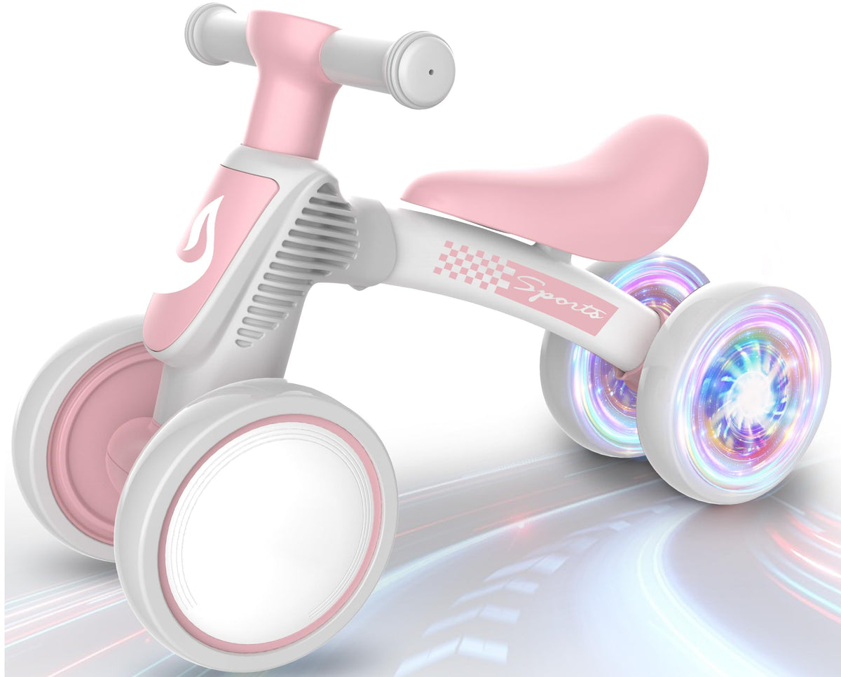 Baby Balance Bike No Pedal 4 Wheels Soft Seat N2376