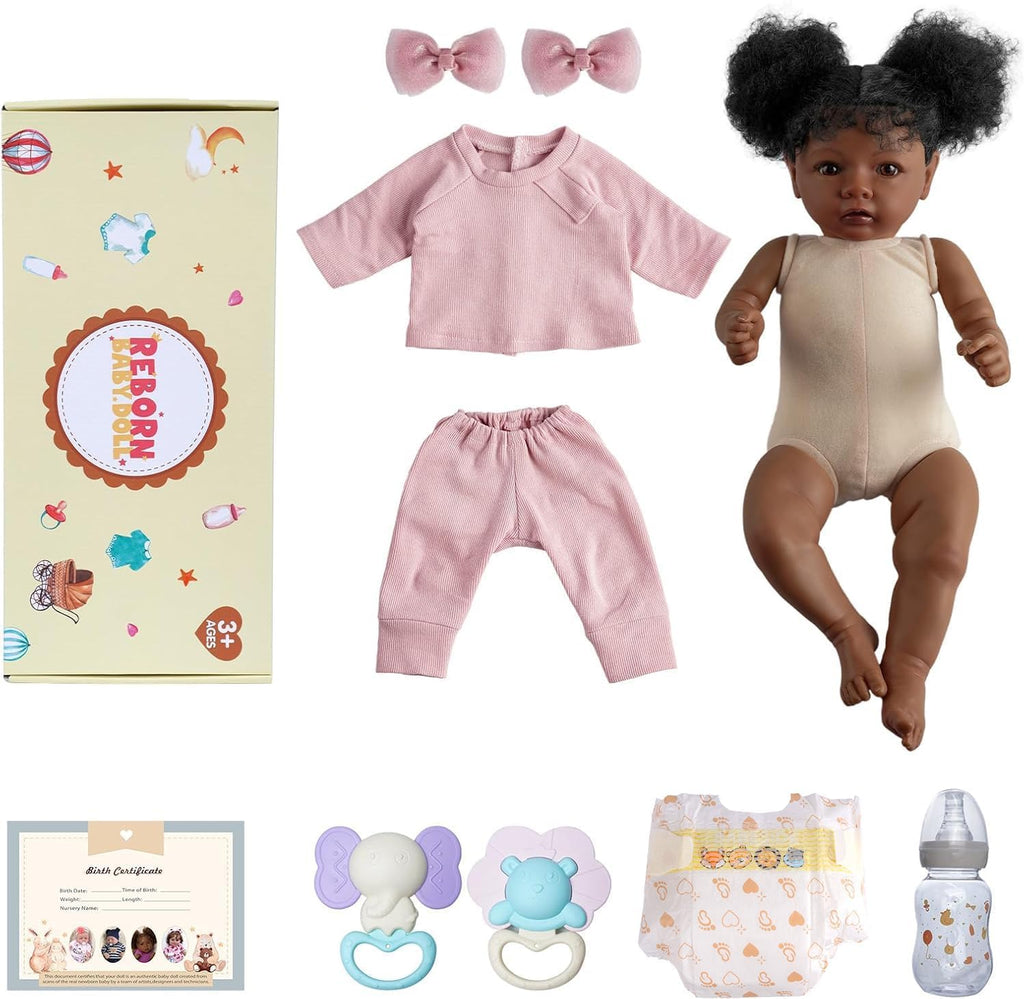 20 Inch Black Baby Girl K3677