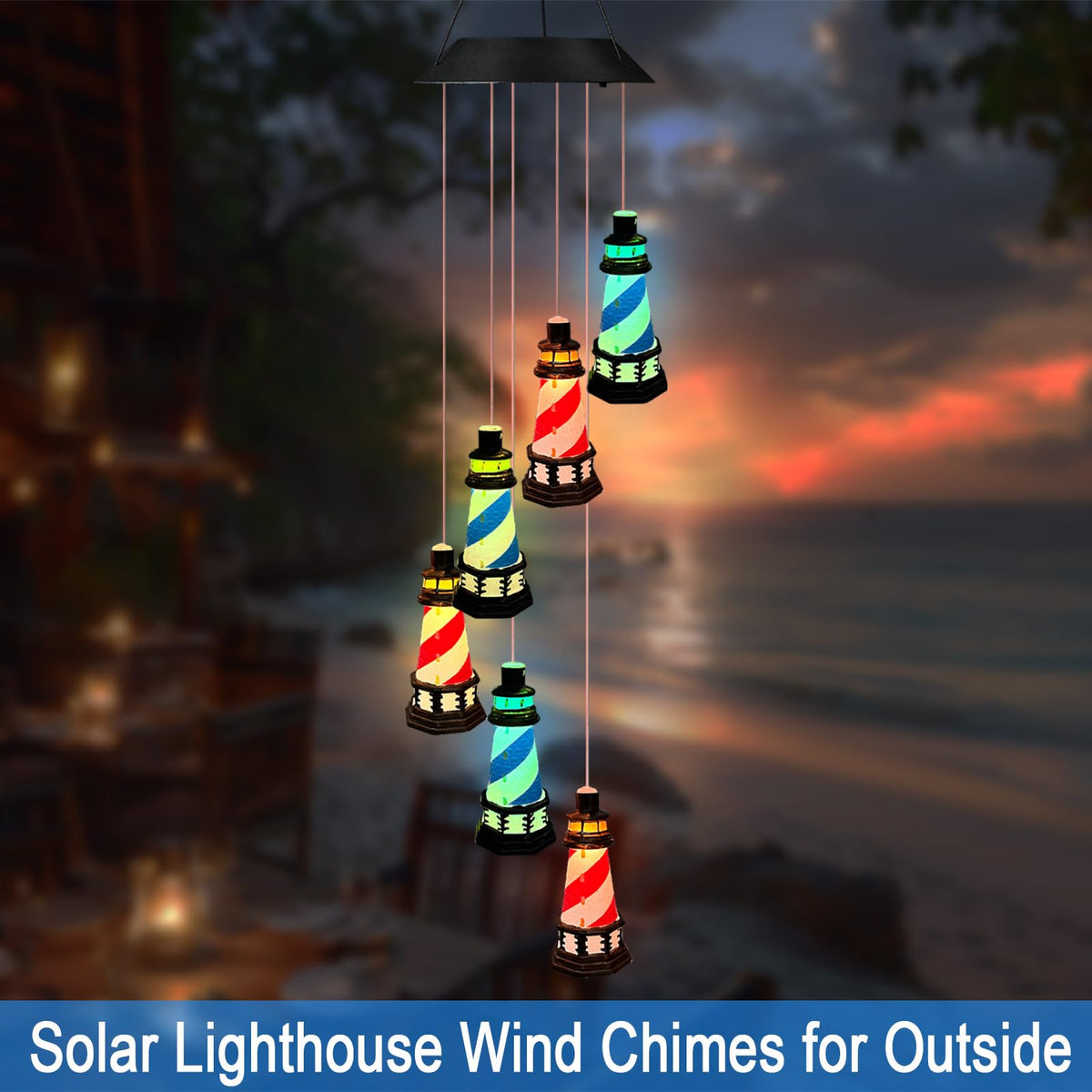 Color Changing LED Wind Chimes W261916