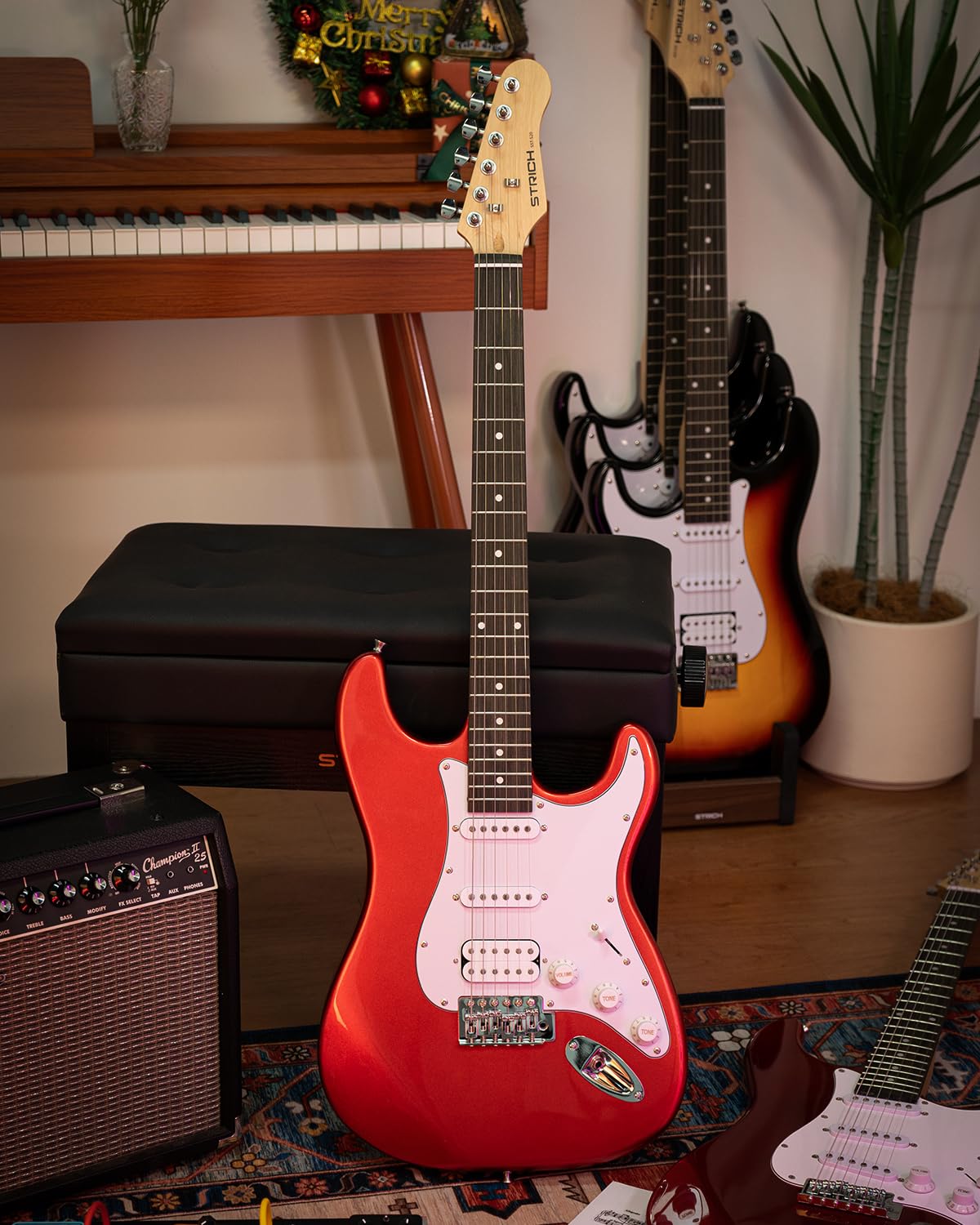 39" Full Size HSS Pick Up Electric Guitar Beginner Kit M8614