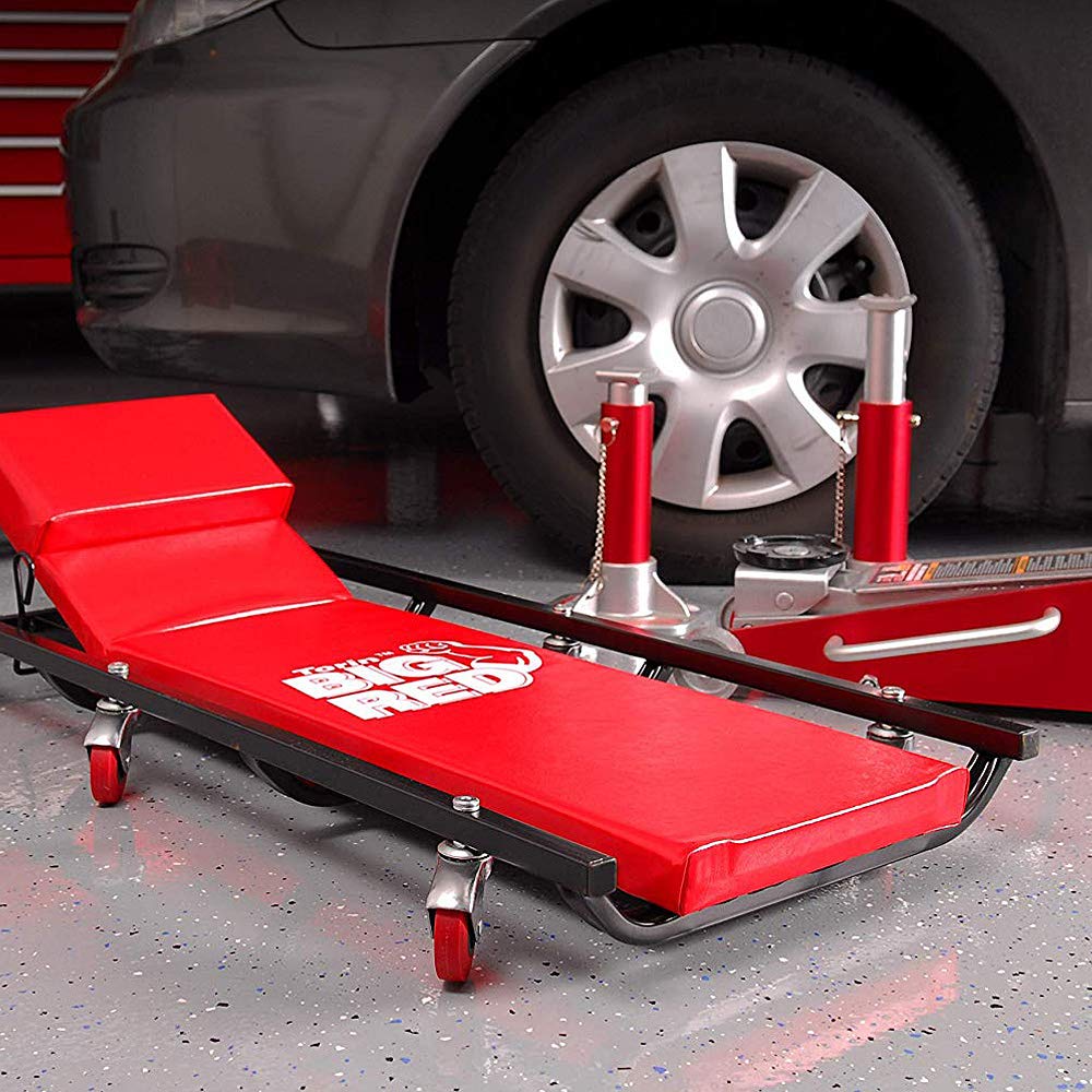 Rolling Garage Creeper with Adjustable Headrest and 6 Casters B675