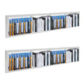 2 Pcs 34Inch White Wall Mount CD DVD Storage Shelf K595748