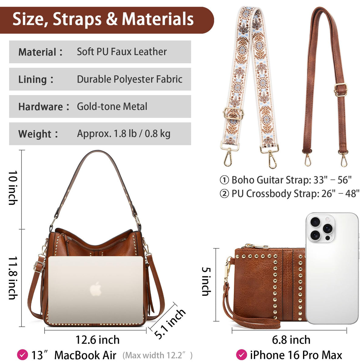 Studded Purse and Wallet Set G5277