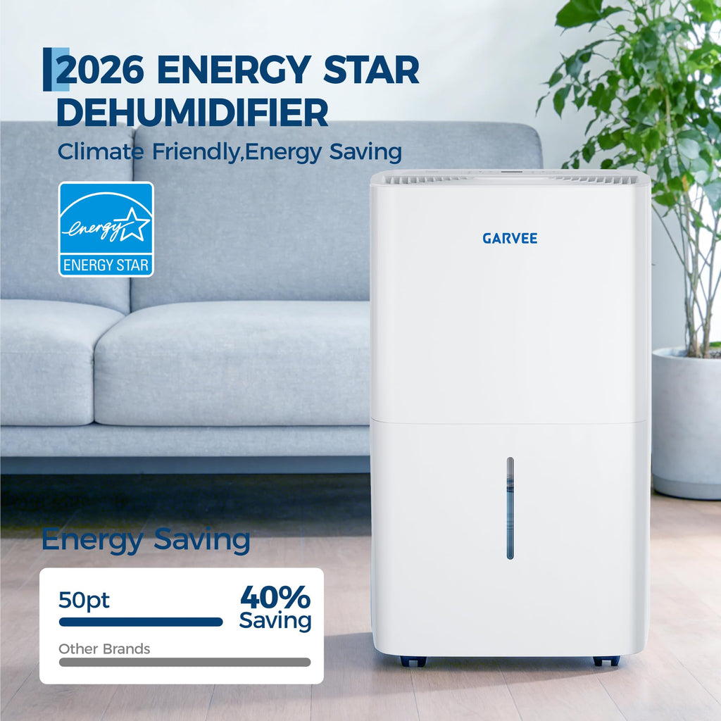 50-Pint Dehumidifier with 2.4Gal Water Tank H2123