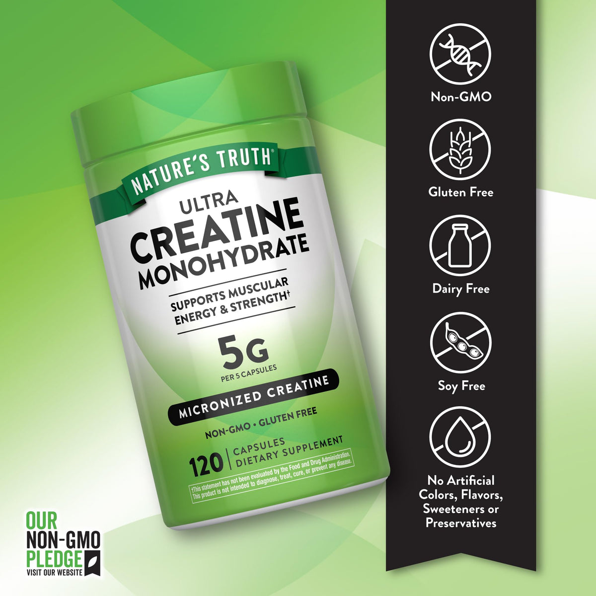 Creatine Monohydrate Capsules 120 Count P432955