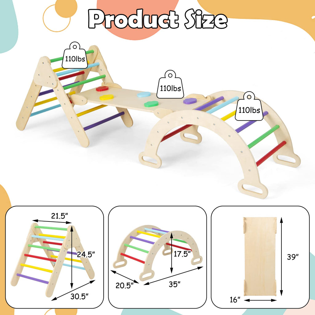 7 in 1 Foldable Wood Climbing Toys P2526