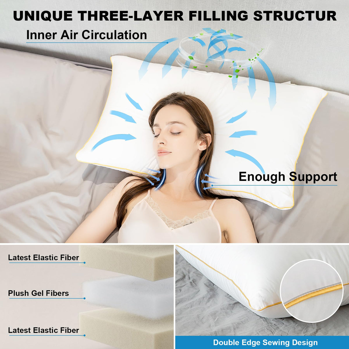 King Size Down Alternative Pillows Set of 2 J67017