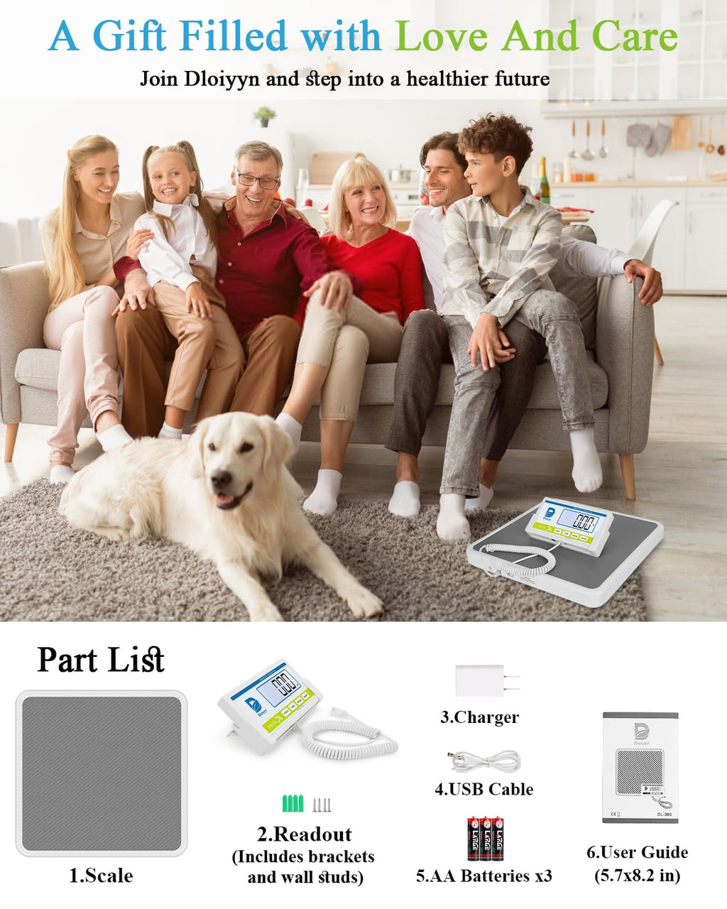 660 lb Digital Medical Floor Scale Q59931