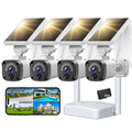 4MP Solar Security Cameras Wireless Outdoor WiFi R715