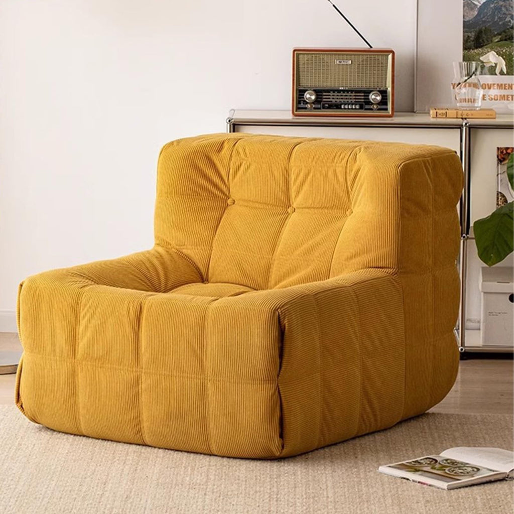 Yellow Corduroy Bean Bag Chair Y425