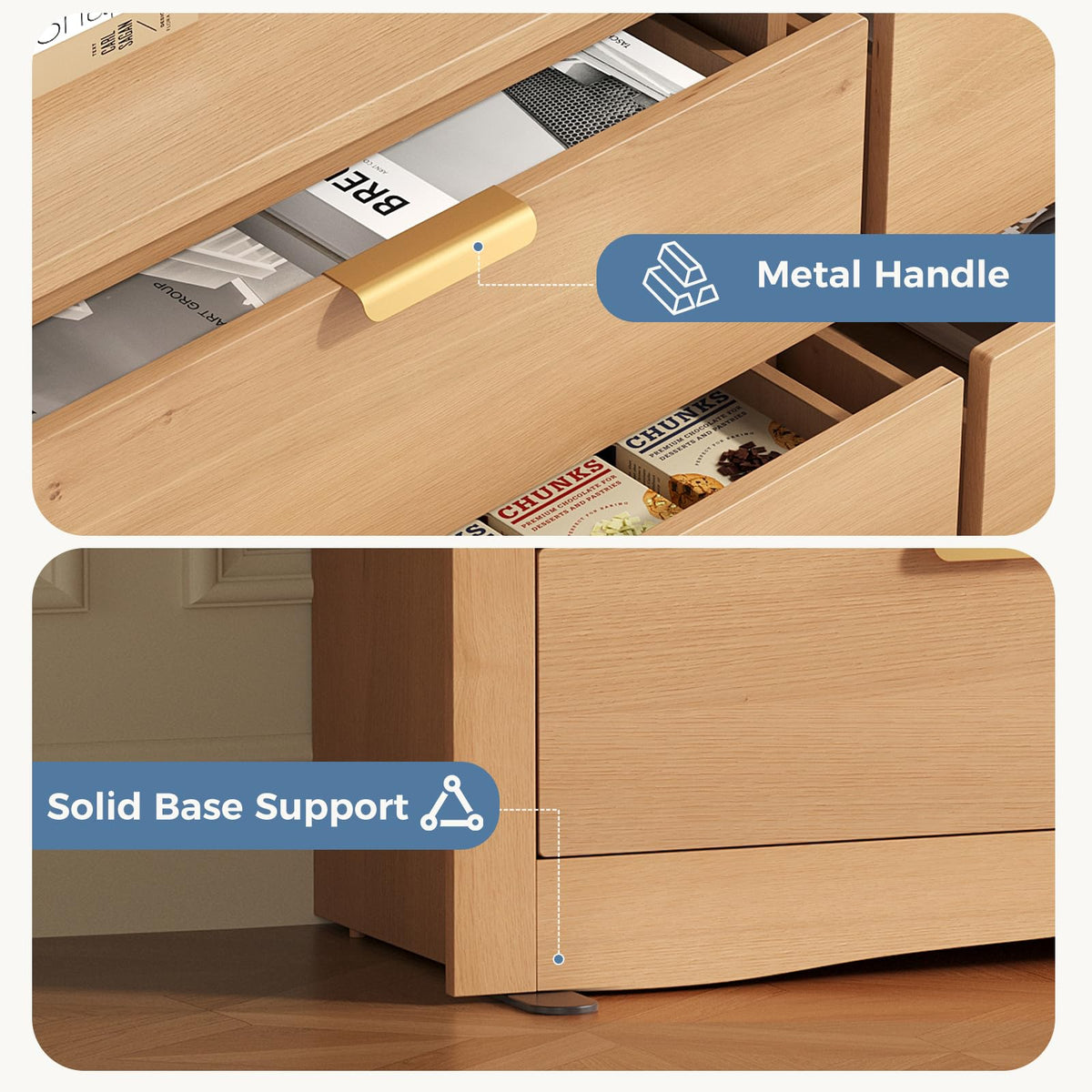 6 Drawer Wood Storage Cabinet J1899