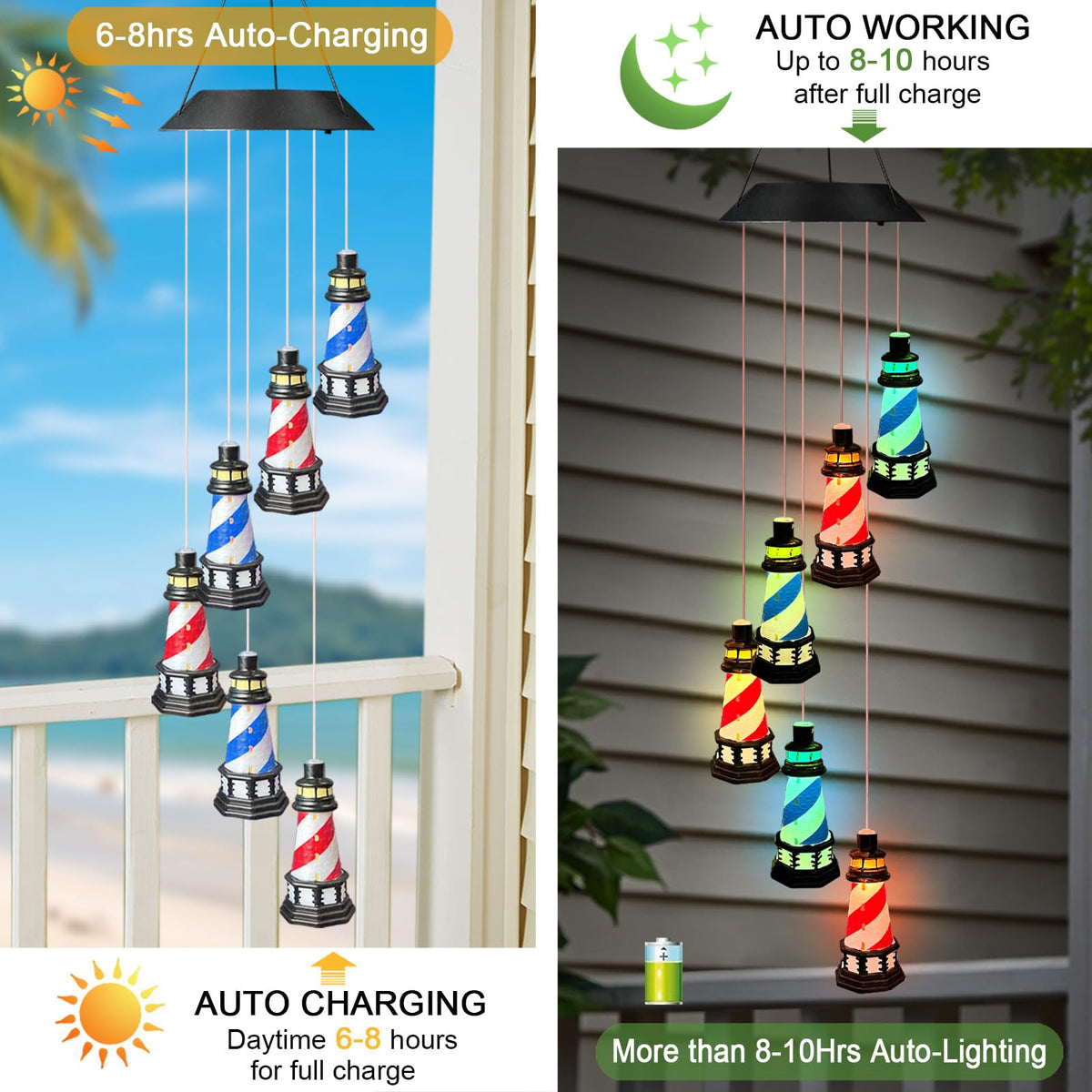 Color Changing LED Wind Chimes W261916