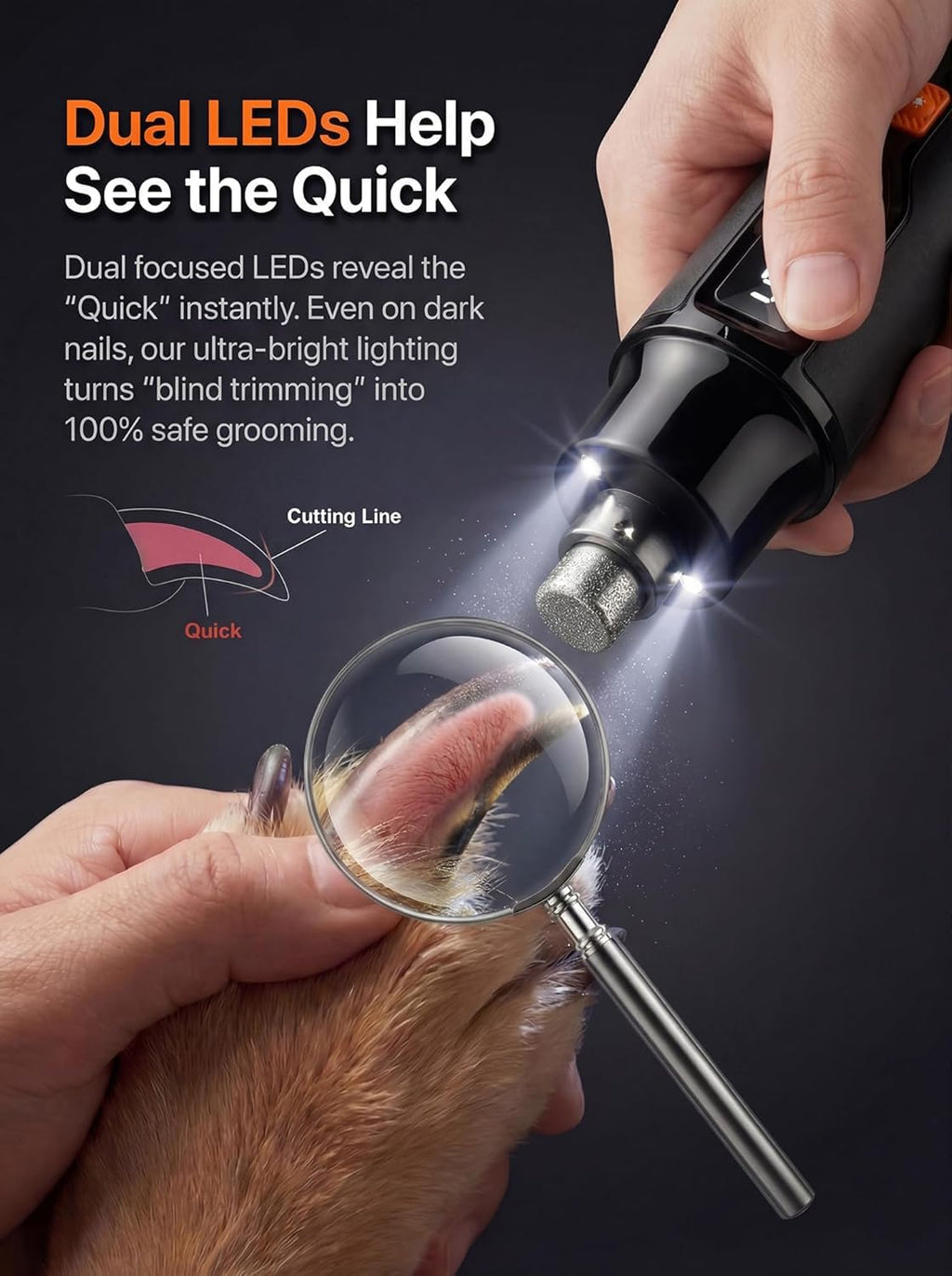 Ultra Quiet Dog Nail Grinder K360