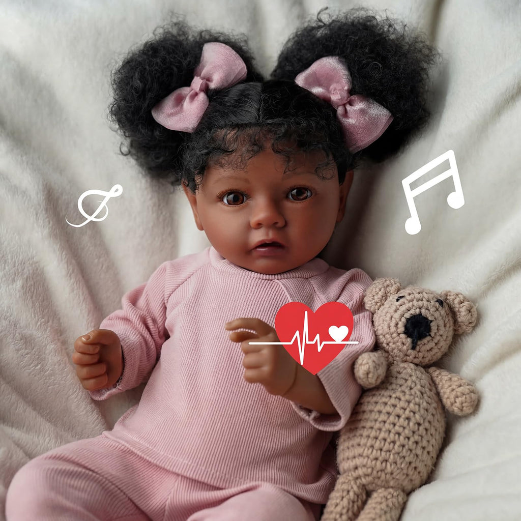 20 Inch Black Baby Girl K3677