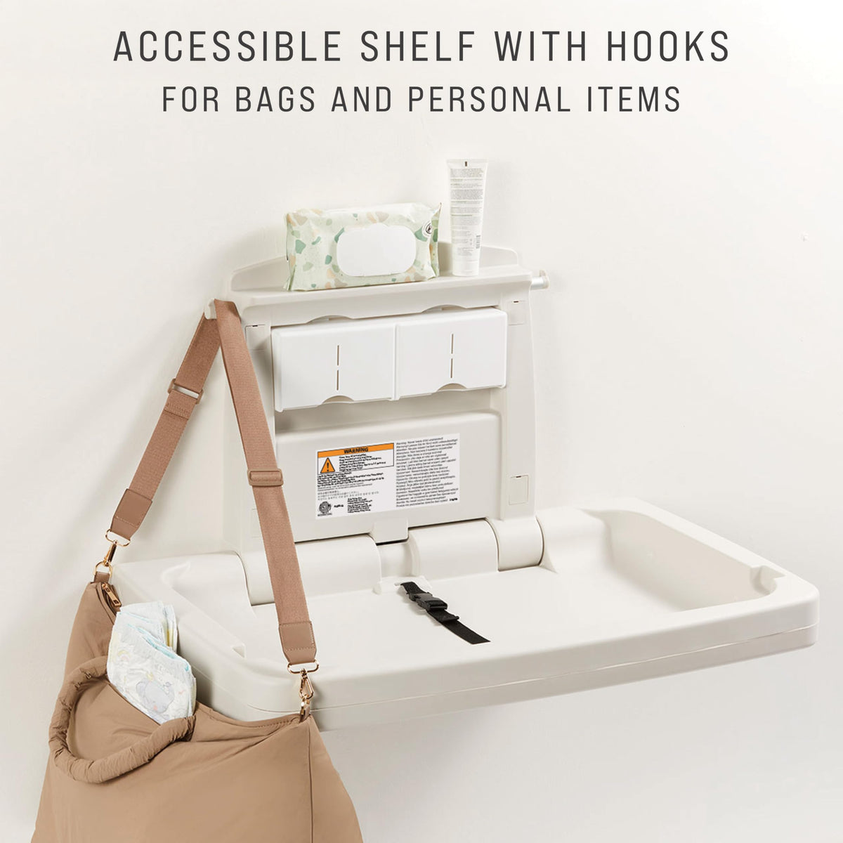 Wall-Mounted Fold-Down Baby Changing Station H2236
