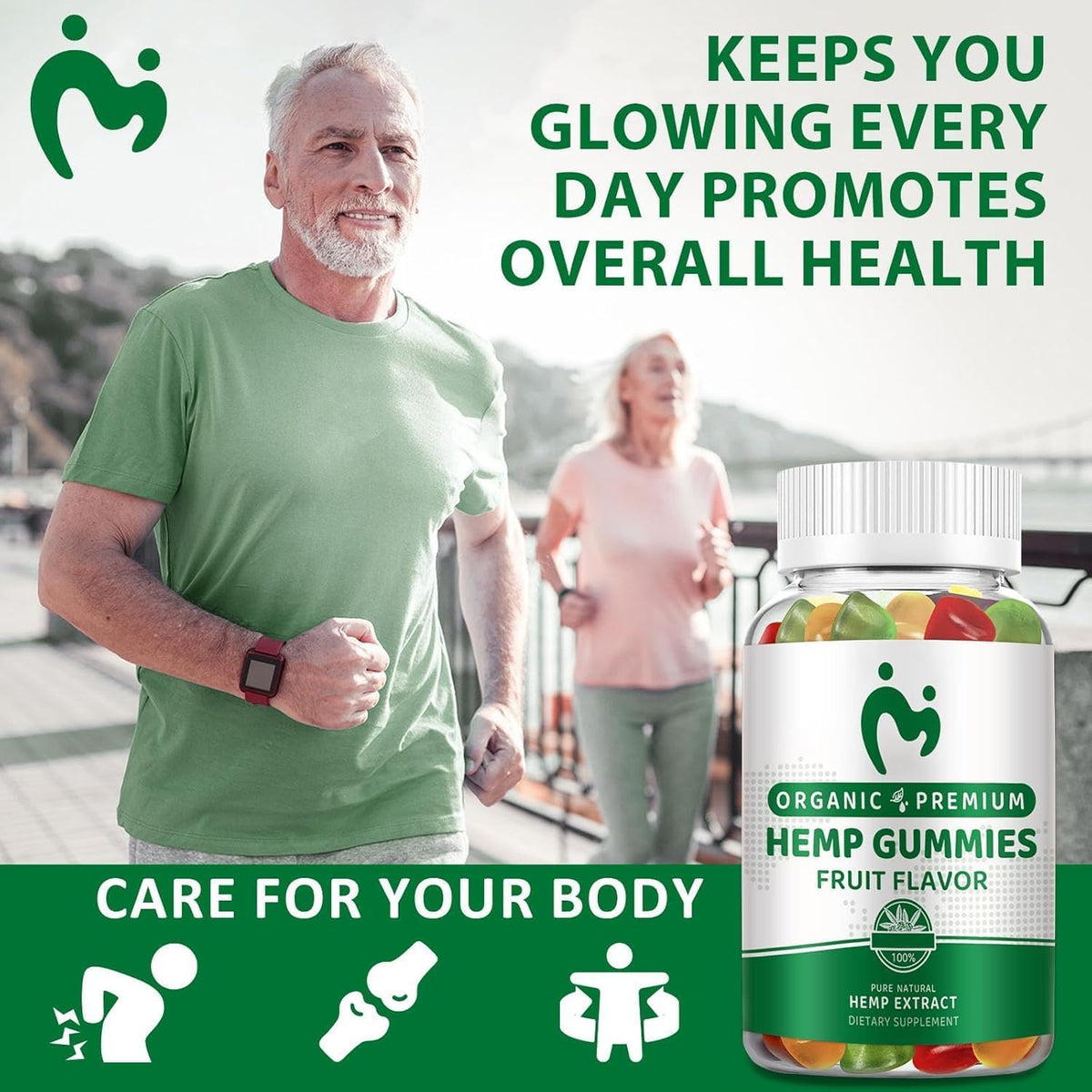 Hemp Gummies Extra Strength Vegan Low Sugar 3 Pack O374