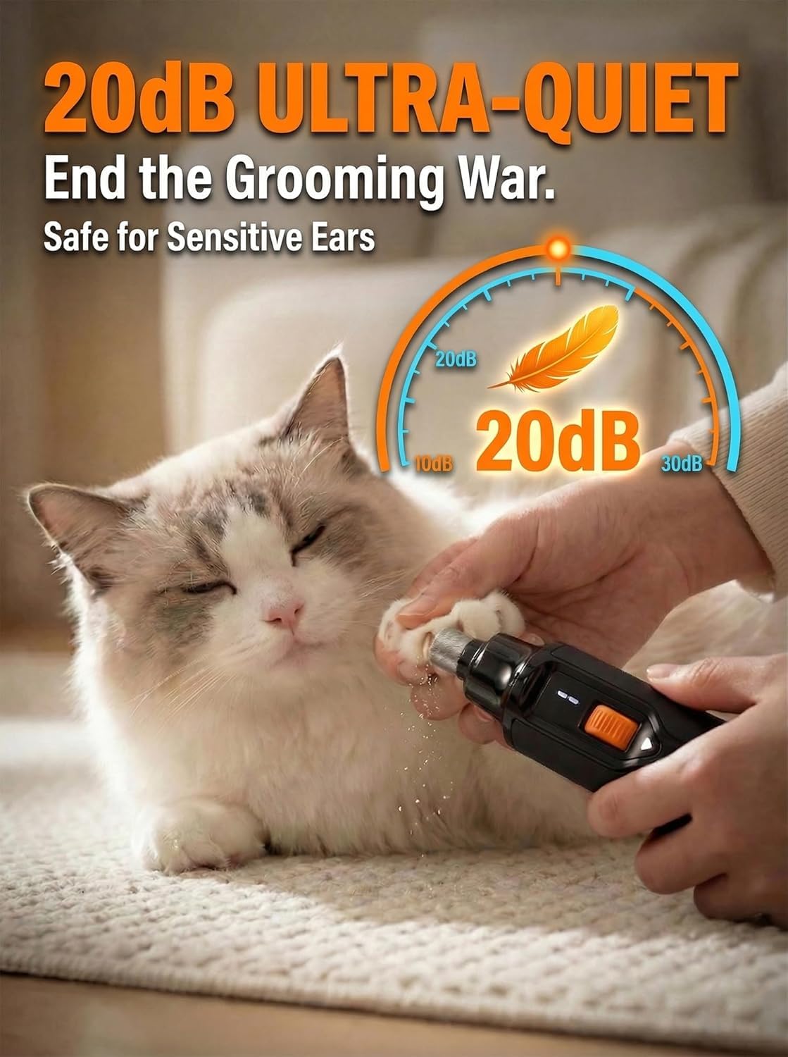 Ultra Quiet Dog Nail Grinder K360
