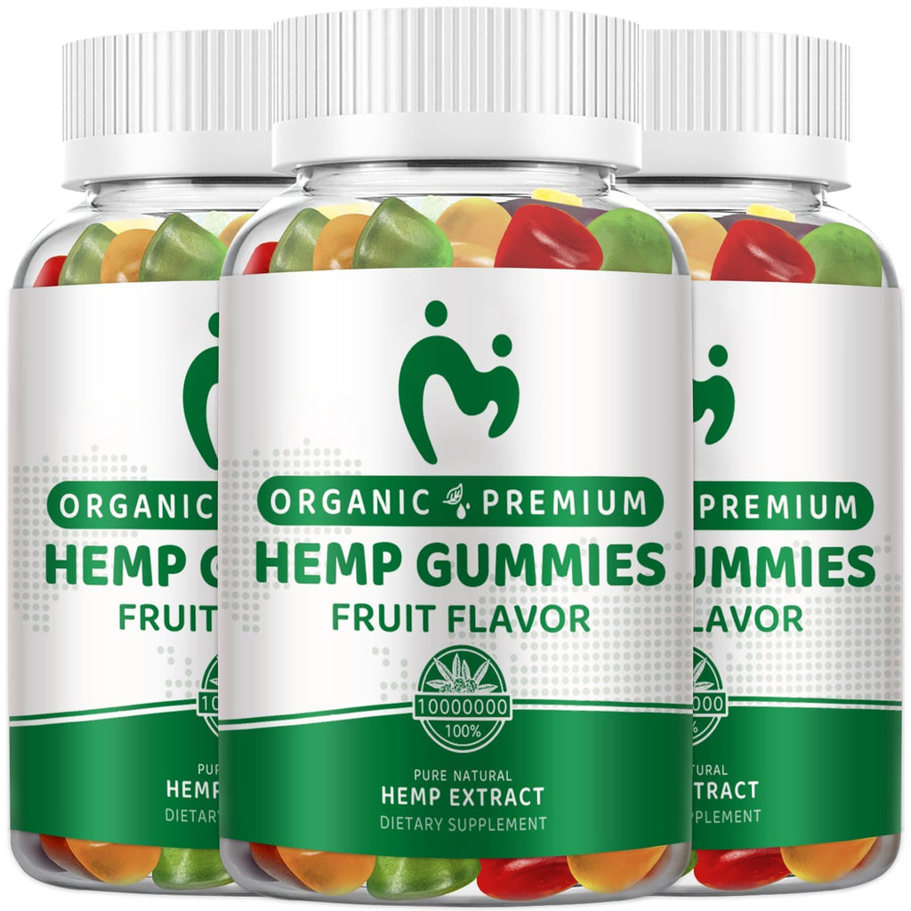 Hemp Gummies Extra Strength Vegan Low Sugar 3 Pack O374
