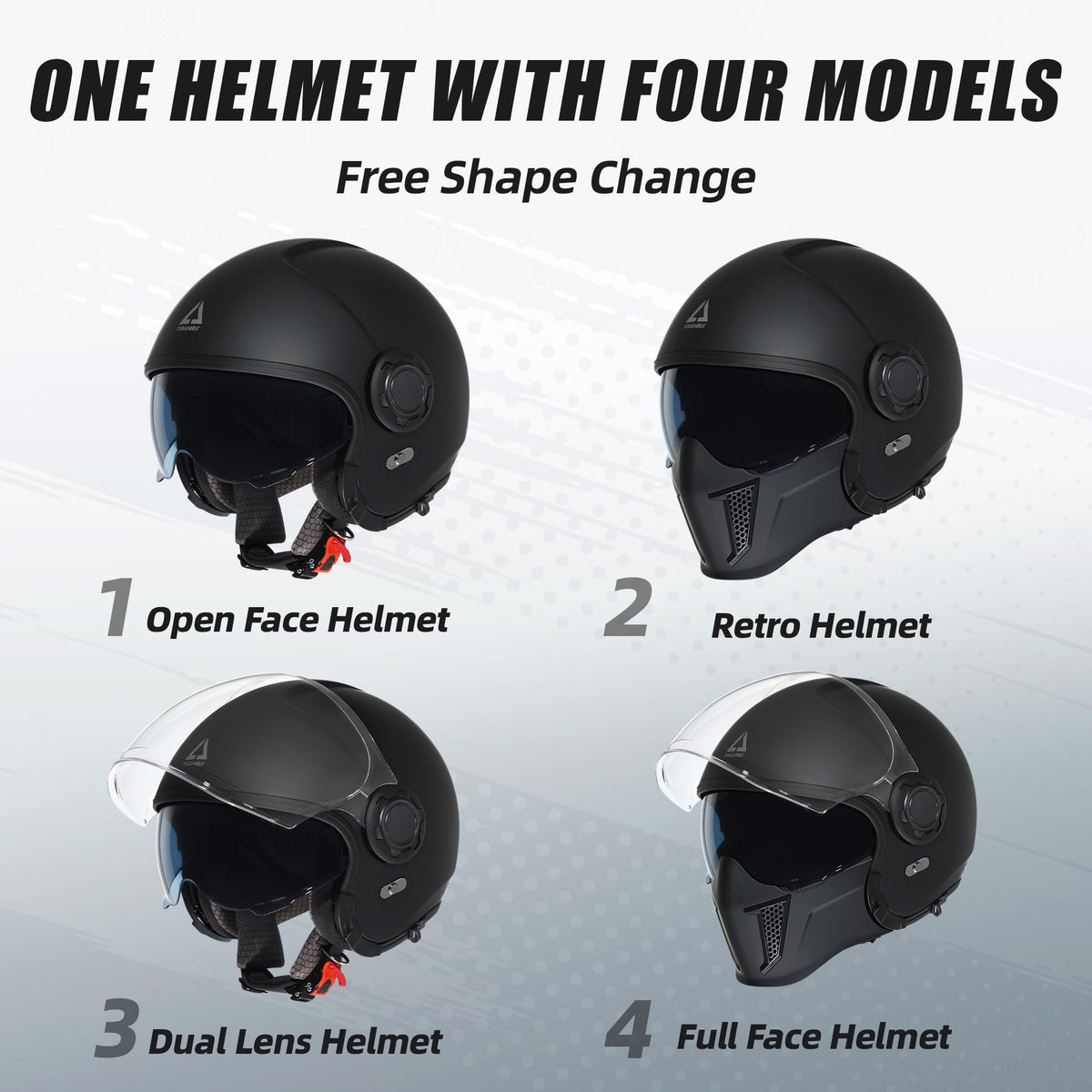 Full Face Motorcycle Helmet DOT Approved W719869