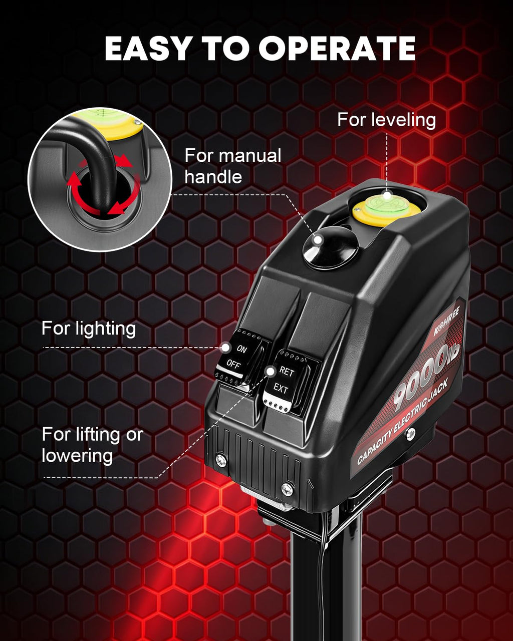 Electric Trailer Jack 9000 lbs 12V A-Frame R859