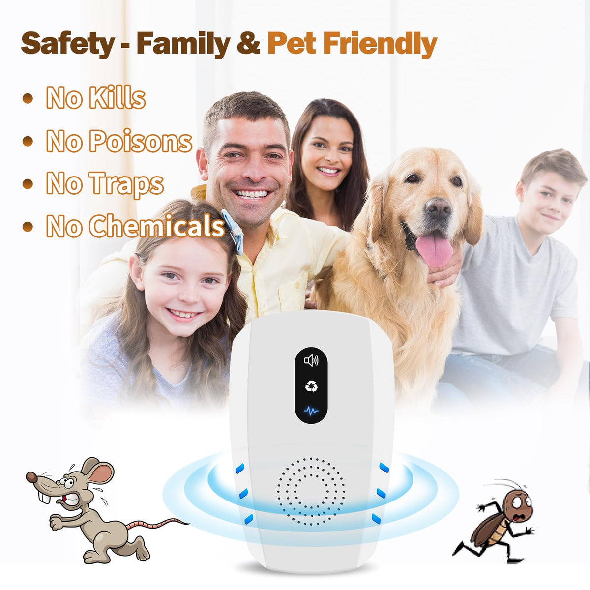 Ultrasonic Indoor Pest Repeller 6 Pack E9570