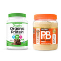 Organic Vegan Protein Powder, Chocolate Fudge 2 lbs + Original 30 oz B2254