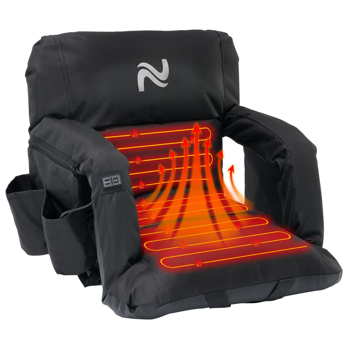 25in Extra Wide Thick Heated Stadium Seats with Back Support R328