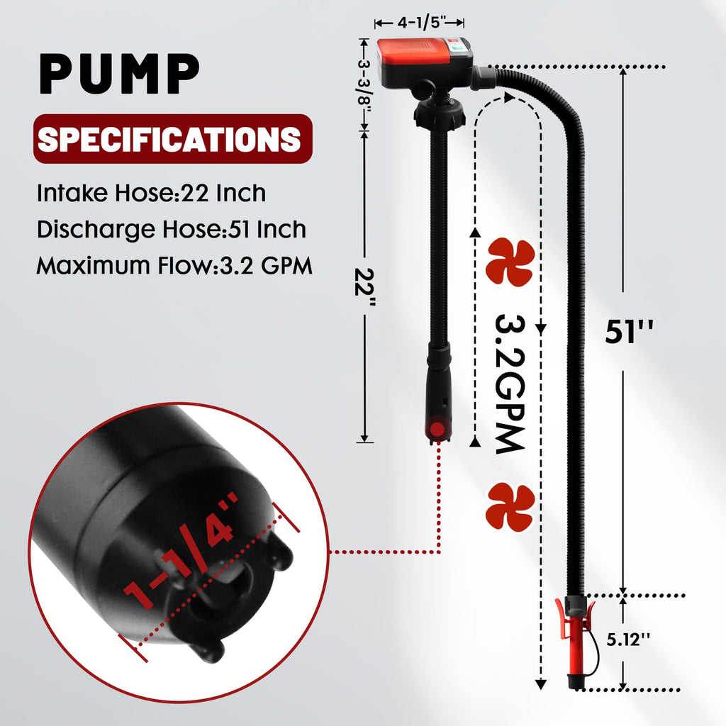 Battery Powered Fuel Transfer Pump with Automatic Stop Nozzle D5530