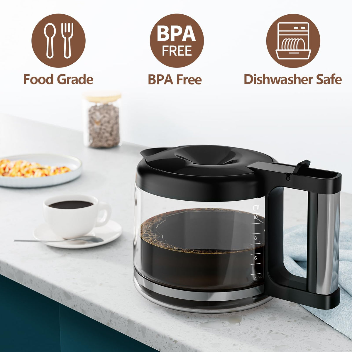 10-Cup Glass Coffee Pot Replacement V18271