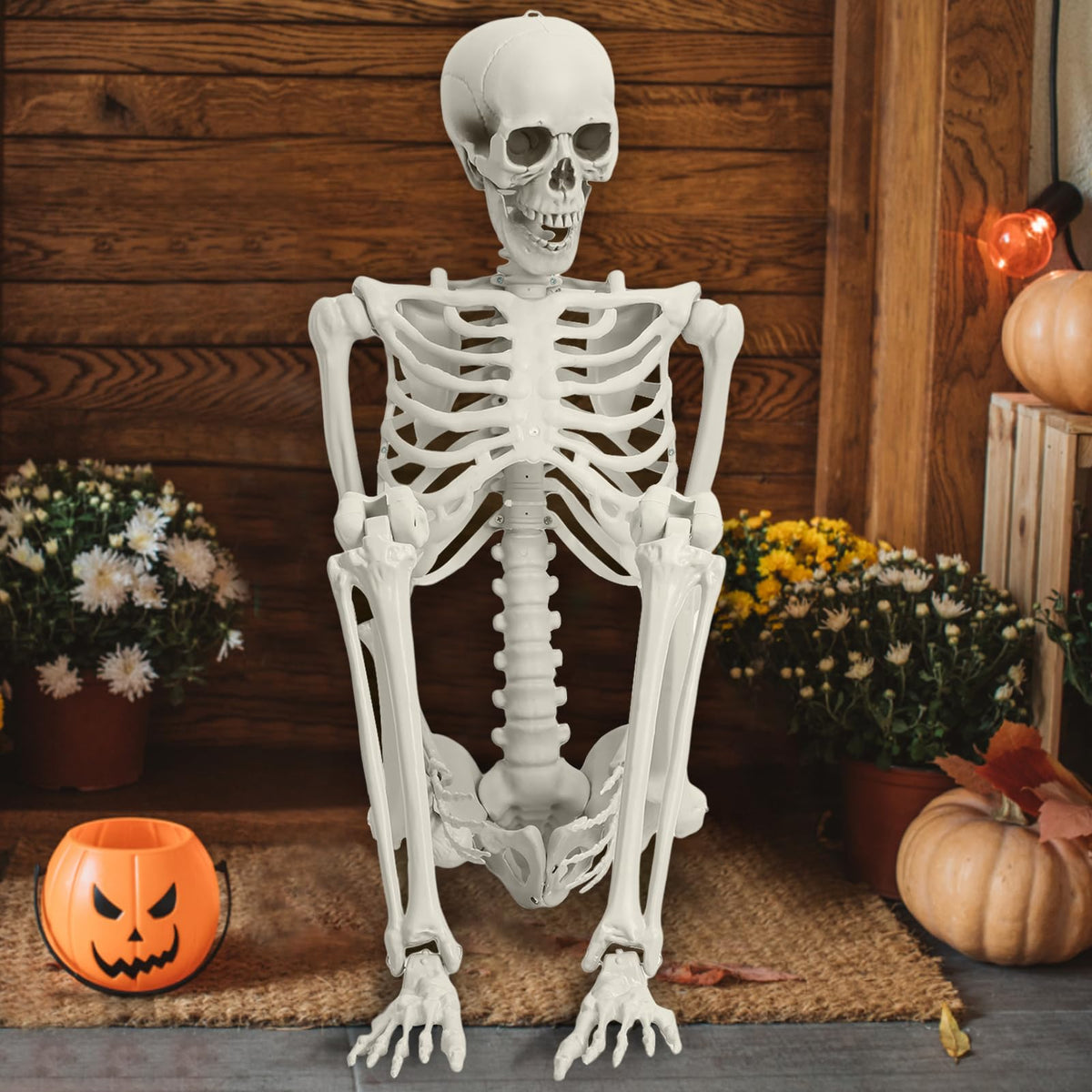 5.4FT Posable Full Body Skeleton with Movable Joints U11711