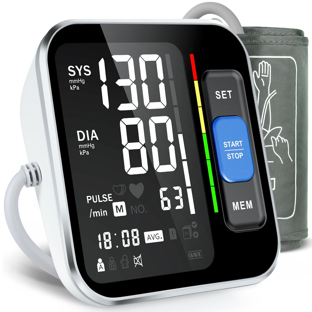 Upper Arm Blood Pressure Monitor with Backlight Display 2 Users Memory P91534