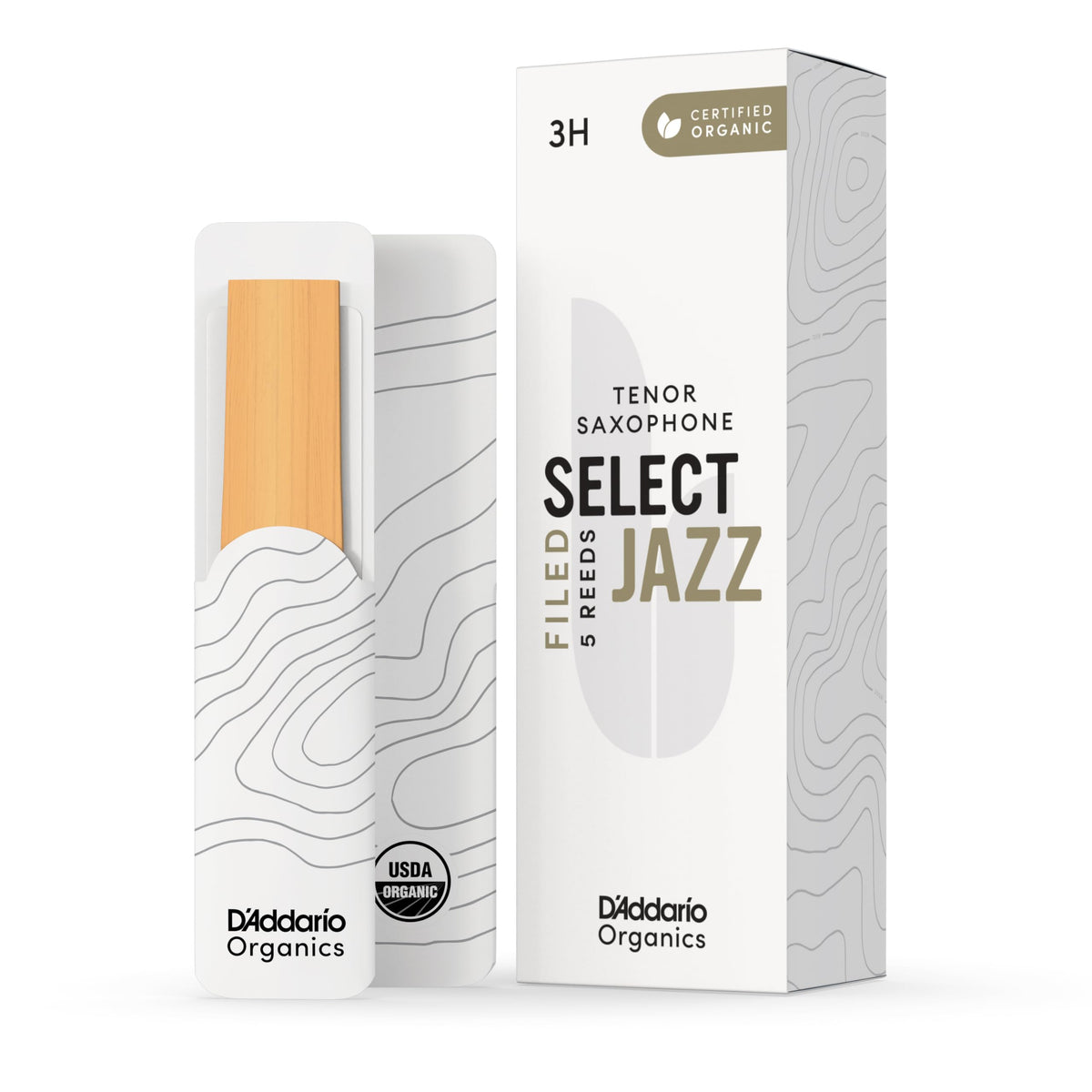 Filed Tenor Sax Reeds 3 Hard, 5-Pack S685
