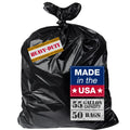 55 Gallon Heavy Duty 3 Mil Black Trash Bags 50 Ct W181821