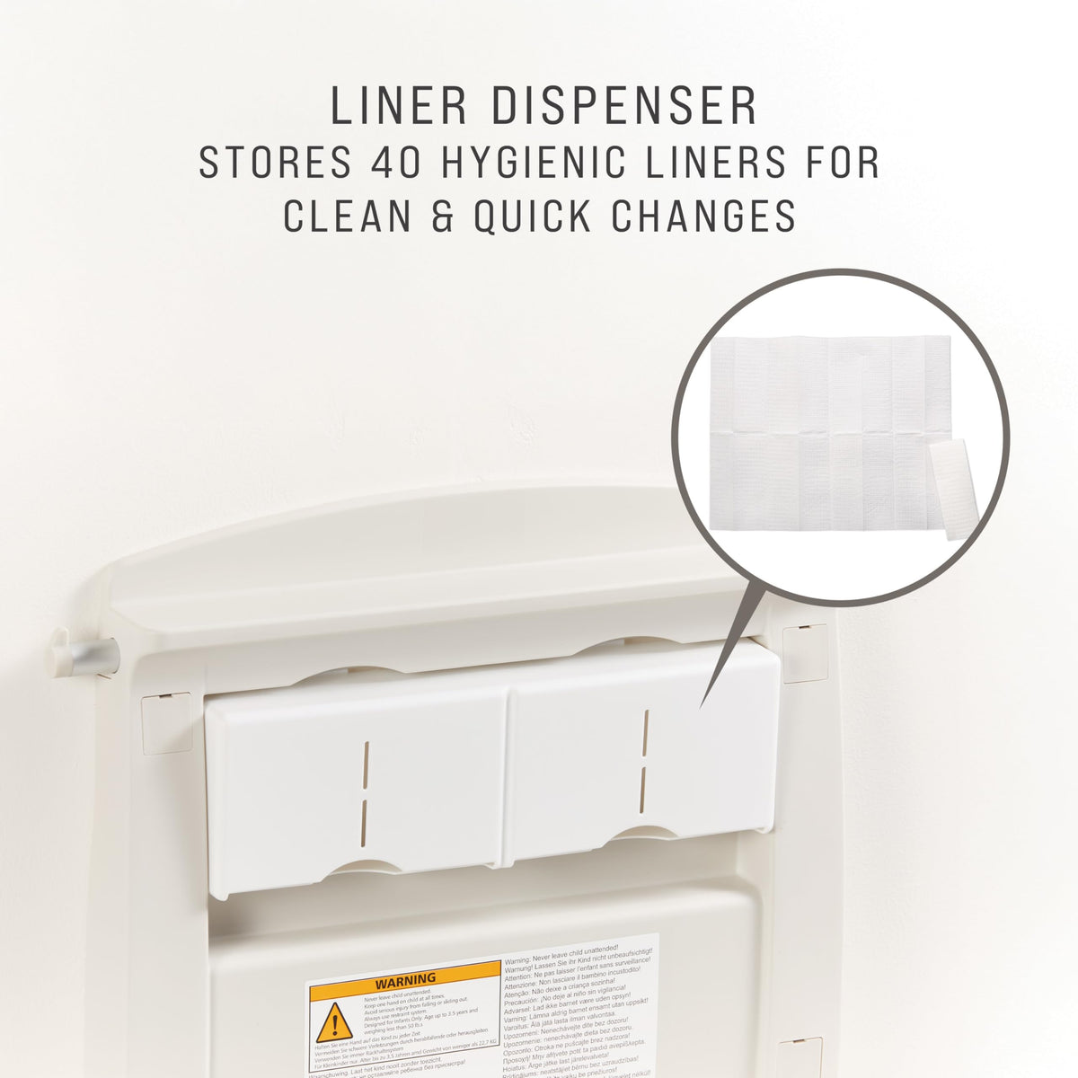 Wall-Mounted Fold-Down Baby Changing Station H2236