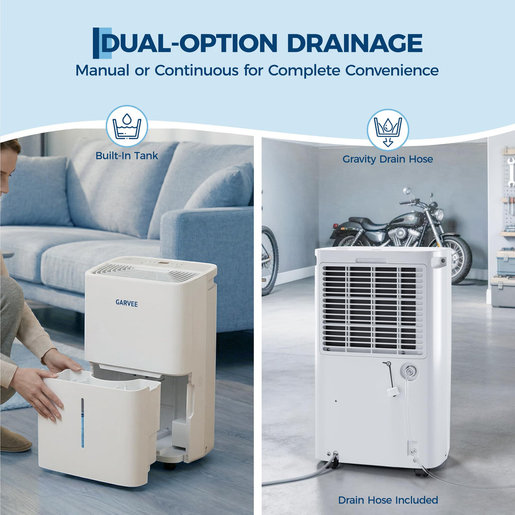 50-Pint Dehumidifier with 2.4Gal Water Tank H2123