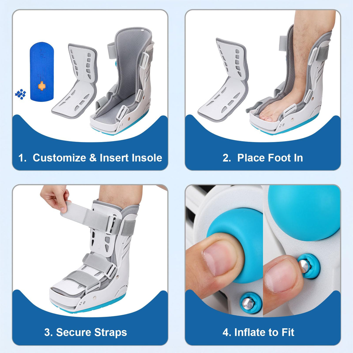 Small Air Cam Walker Fracture Boot with Decompression Insole G312