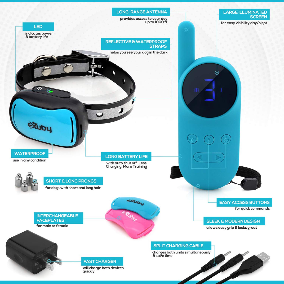 Tiny Shock Collar for Small Dogs 5-15lbs Water-Resistant E77737