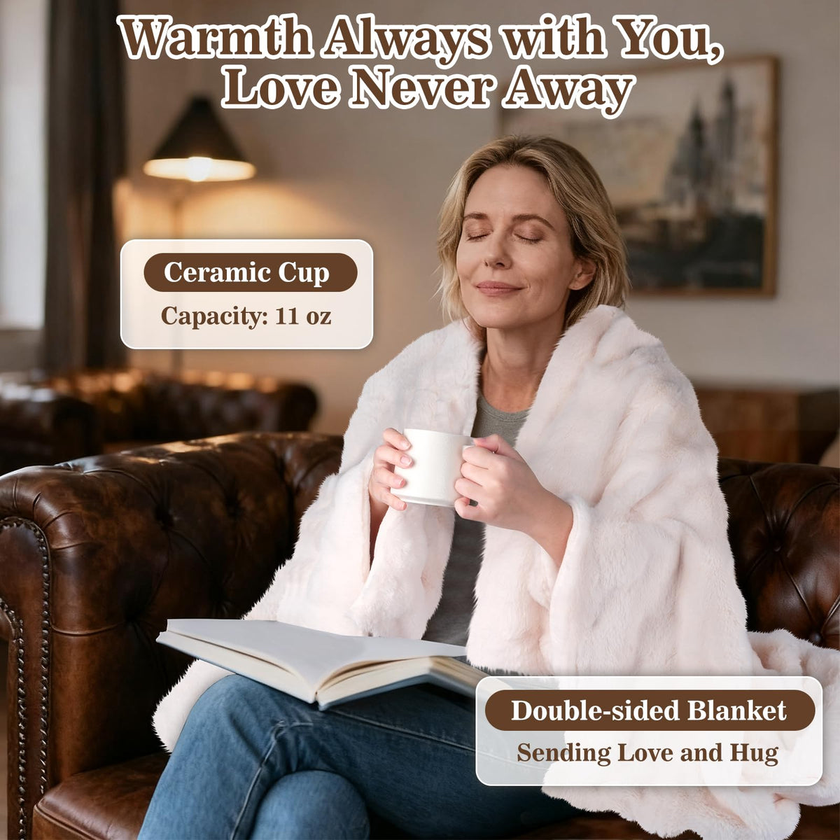 Get Well Soon Gift Basket with Blanket, Mug, Teddy Bear, Aromatherapy T467950