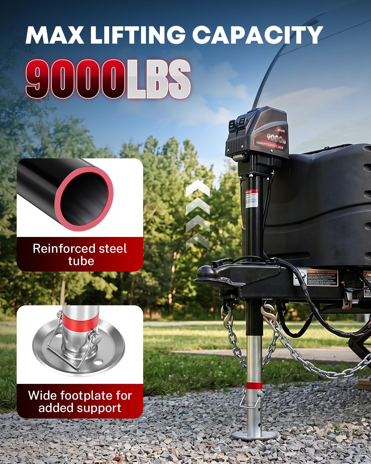 Electric Trailer Jack 9000 lbs 12V A-Frame R859
