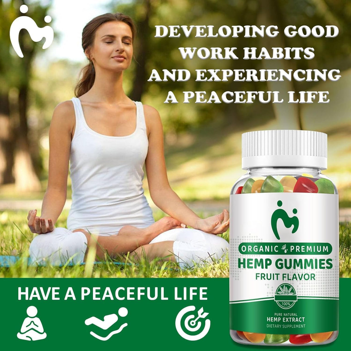 Hemp Gummies Extra Strength Vegan Low Sugar 3 Pack O374