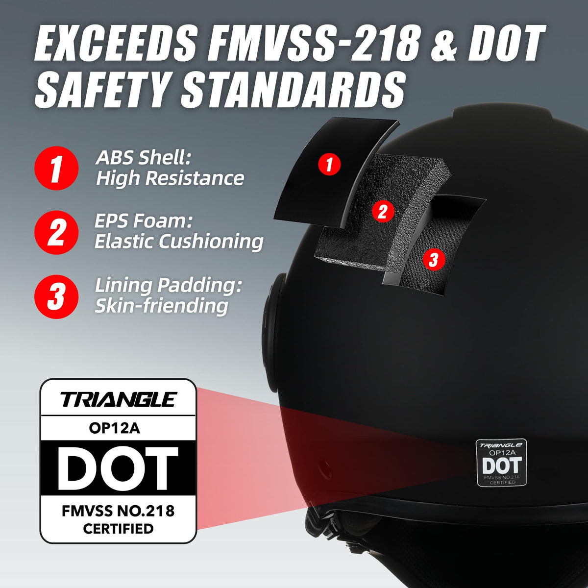 Full Face Motorcycle Helmet DOT Approved W719869