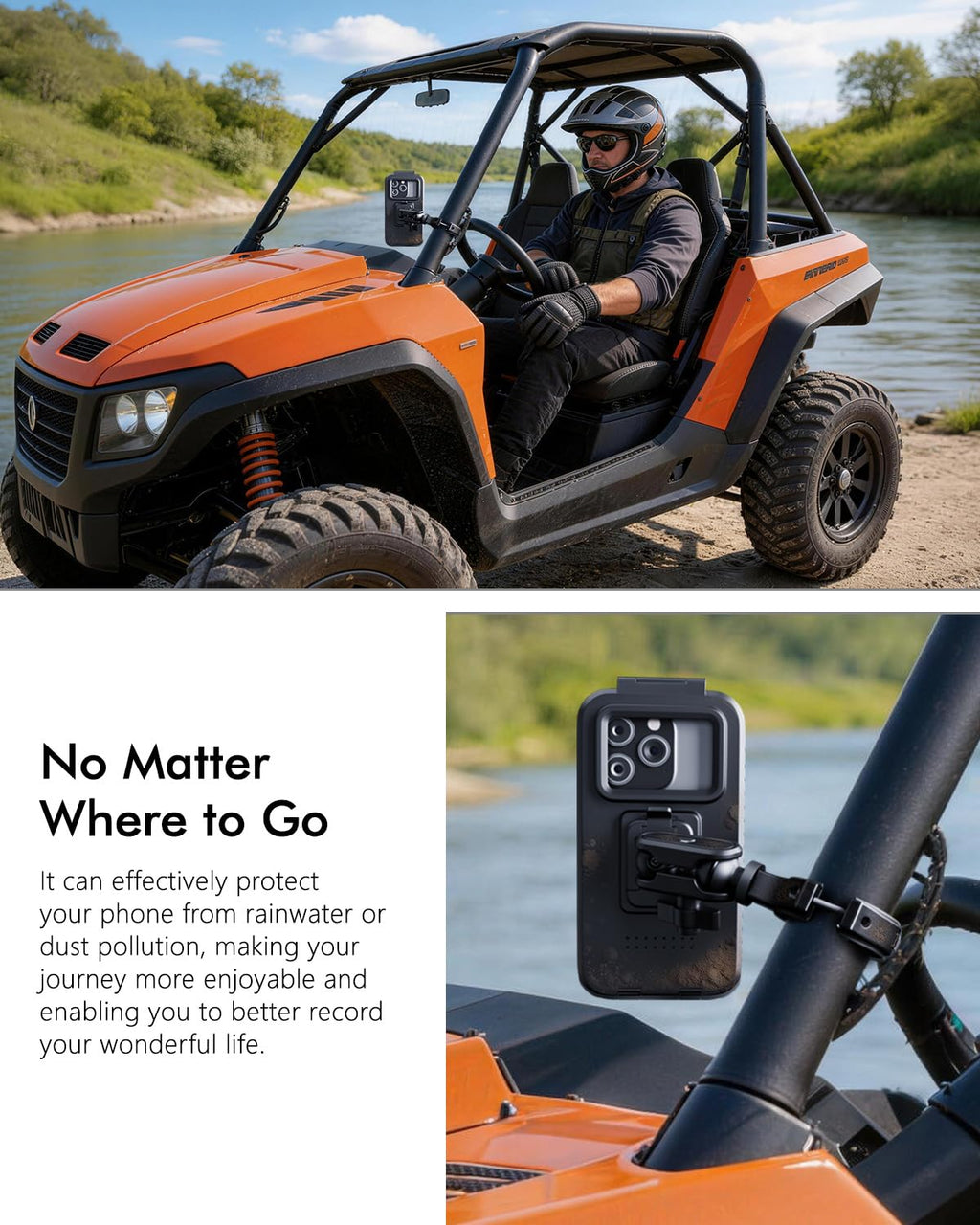 IP65 Waterproof Motorcycle Phone Mount X90984