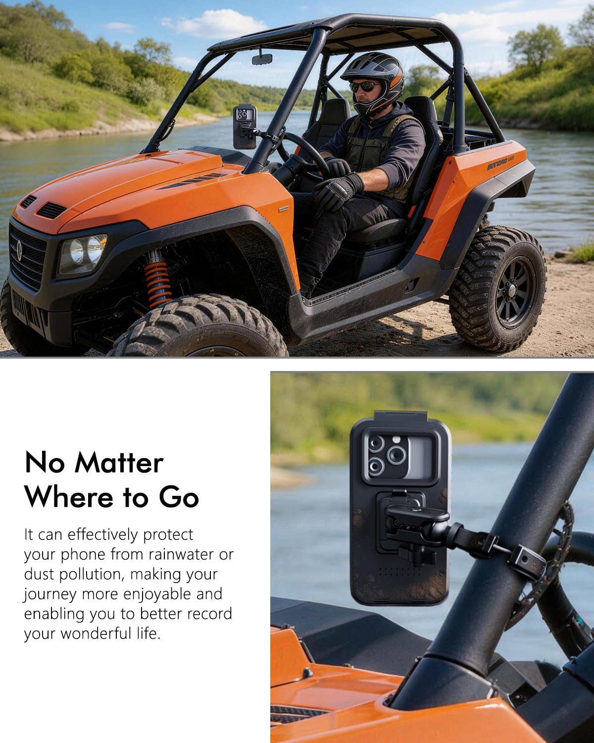 IP65 Waterproof Motorcycle Phone Mount X90984