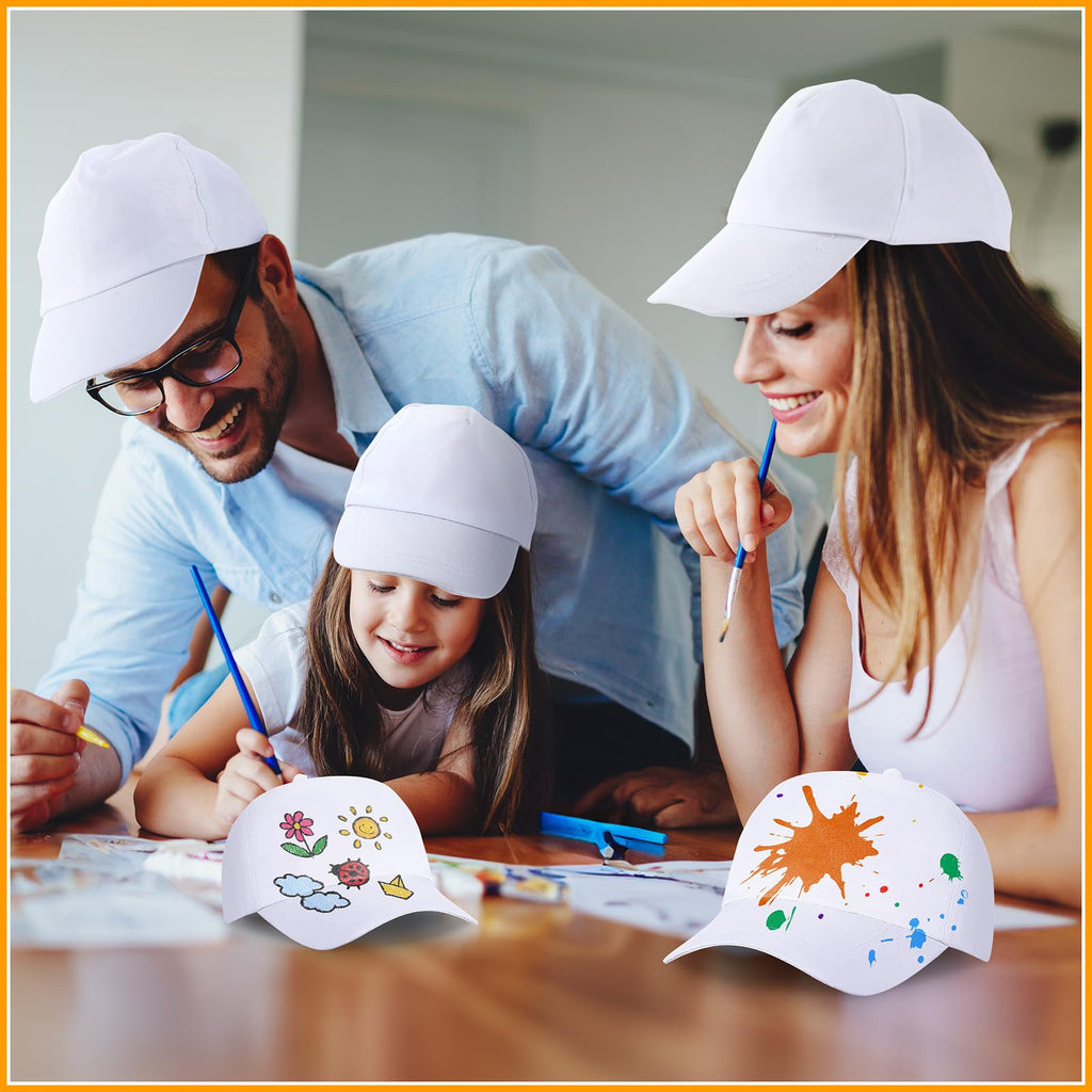 White Adjustable Baseball Hat A536
