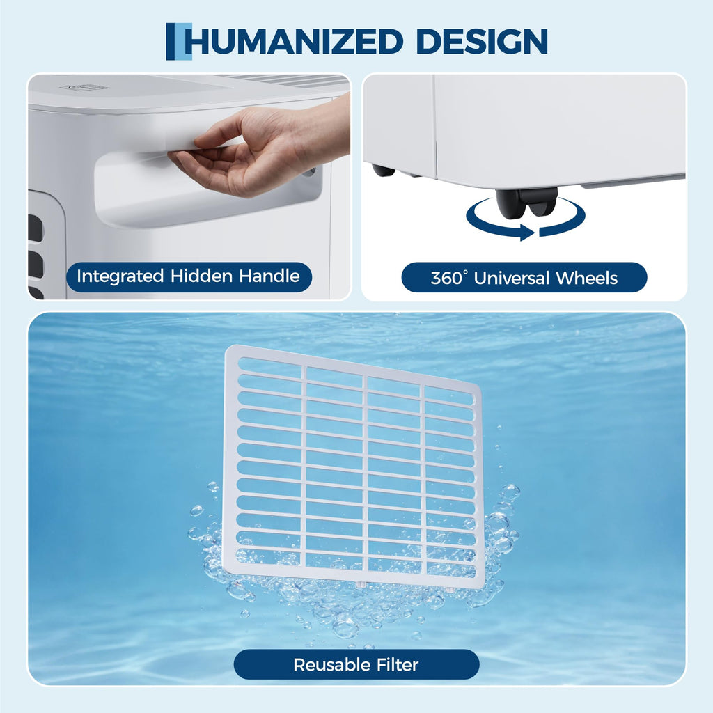 50-Pint Dehumidifier with 2.4Gal Water Tank H2123