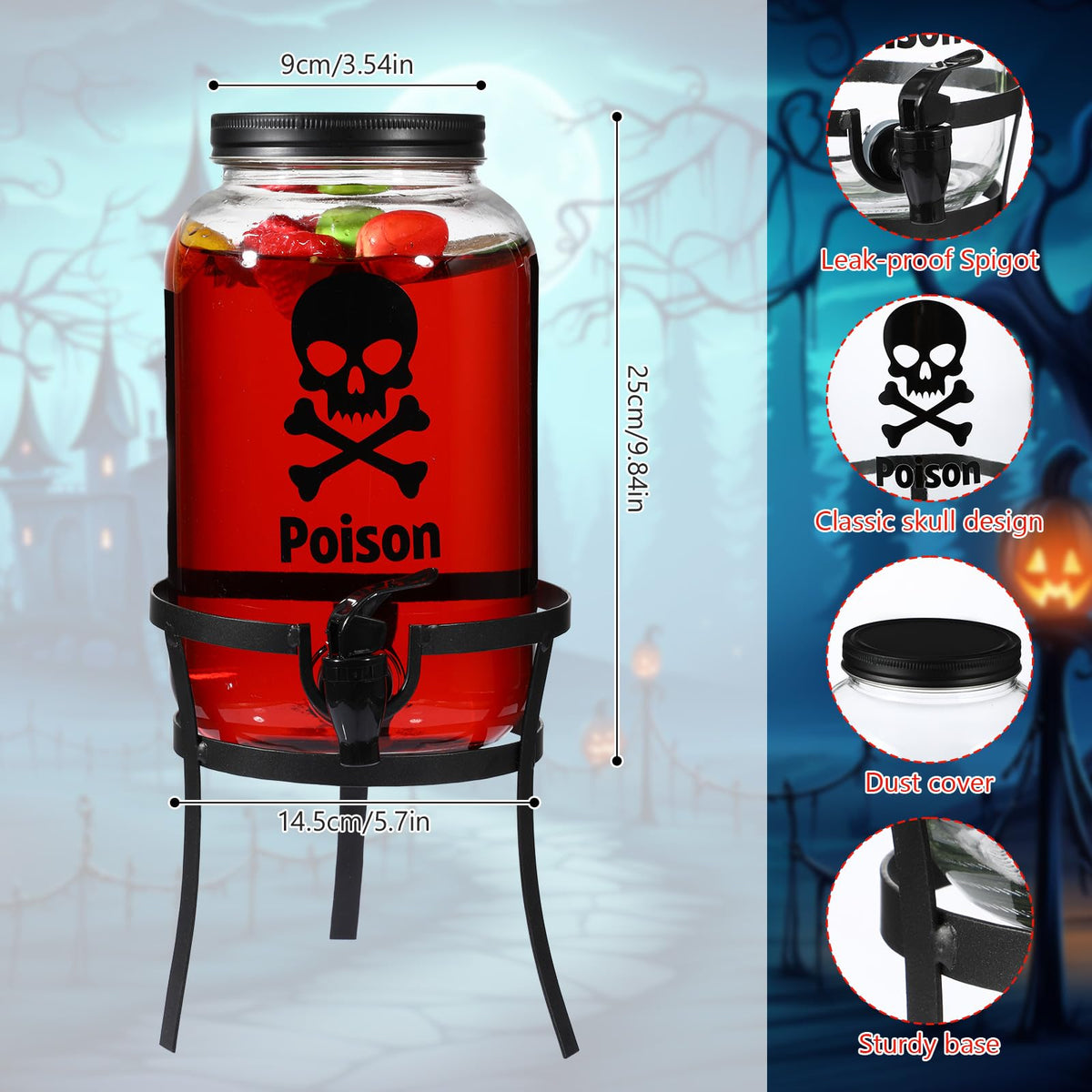 Glass Beverage Dispenser O71435