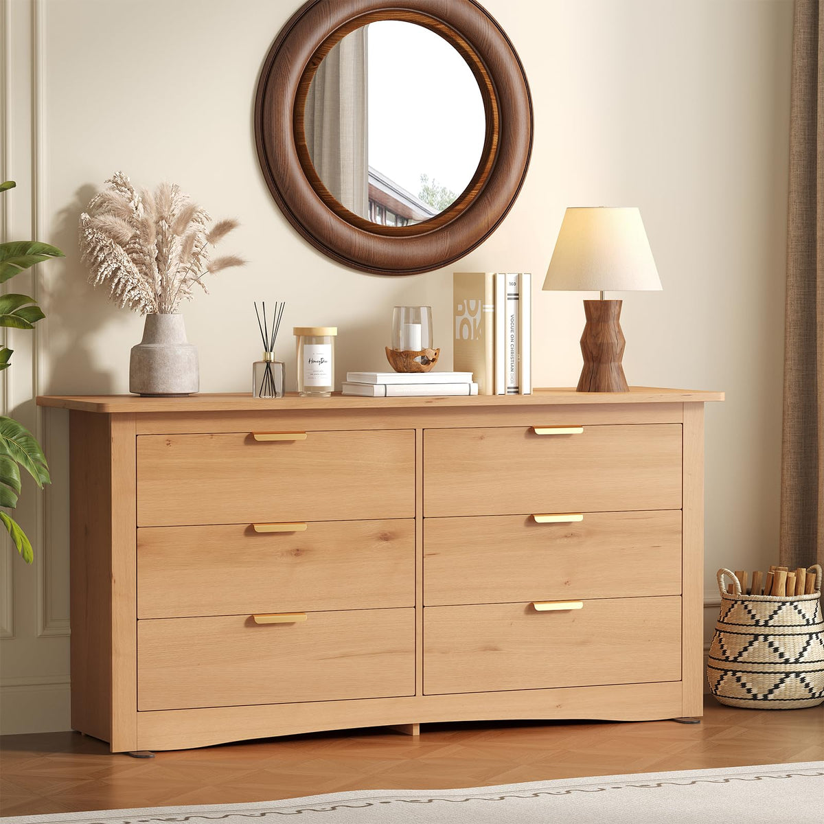 6 Drawer Wood Storage Cabinet J1899