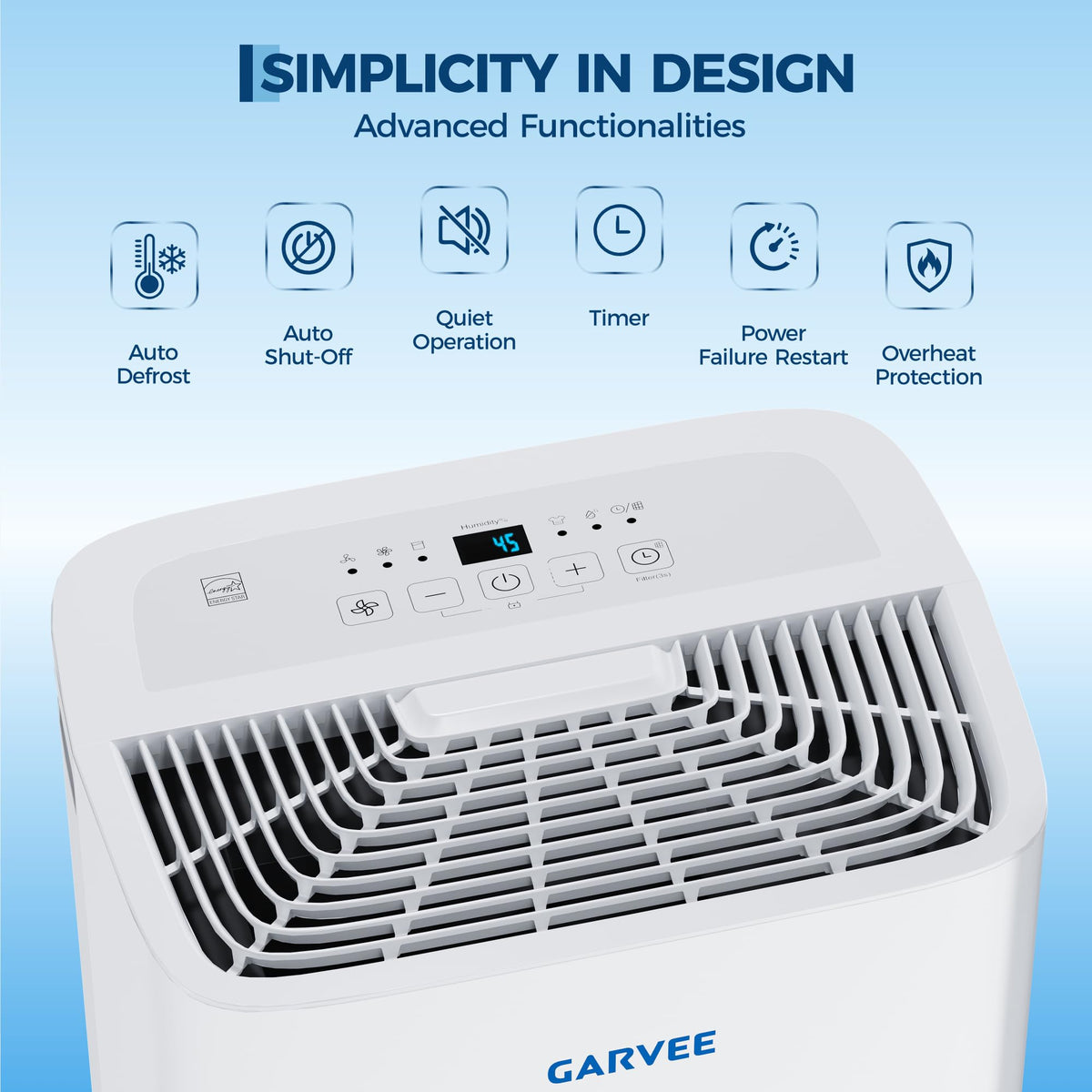 50-Pint Dehumidifier with 2.4Gal Water Tank H2123