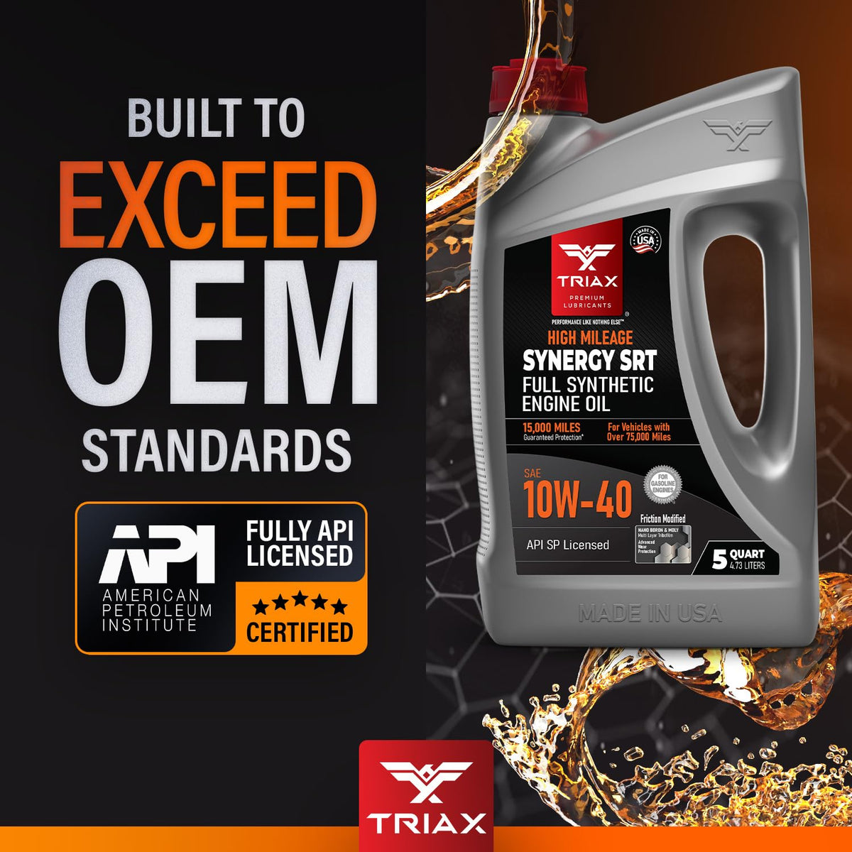 10W-40 Full Synthetic Engine Oil 5 Quart O198
